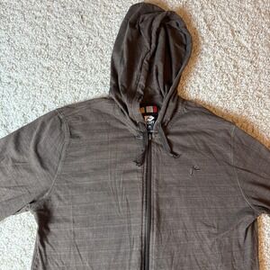 Rusty Brown Zip Sweatshirt Hoodie Men's Medium Without Ear Buds‎